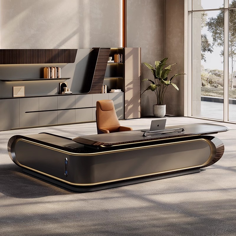 Office Tech Desk - Modern Luxury Executive Office Desk L-Shape