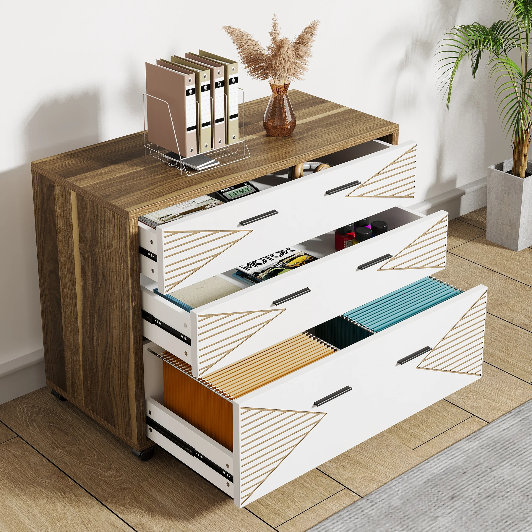 Office Tech Desk - Tribesigns Modern Luxury L Shaped Executive