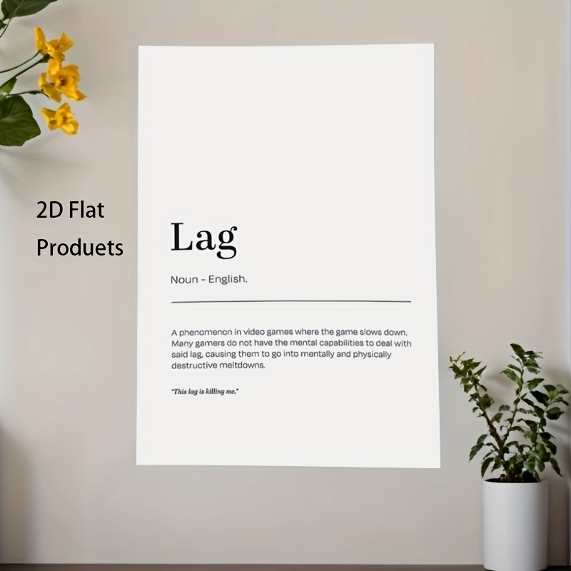 Office Tech Decor - 2D Flat, 1pc Minimalist Lag Definition