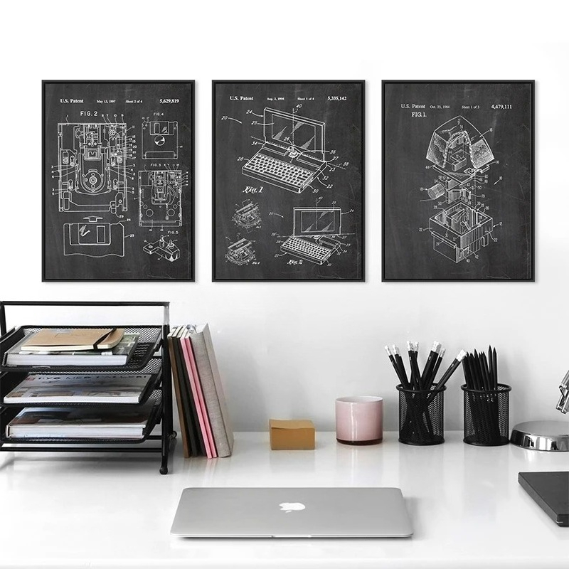 6Pcs Vintage Computer Patent W - مراجعة Office Tech Decor وسعره