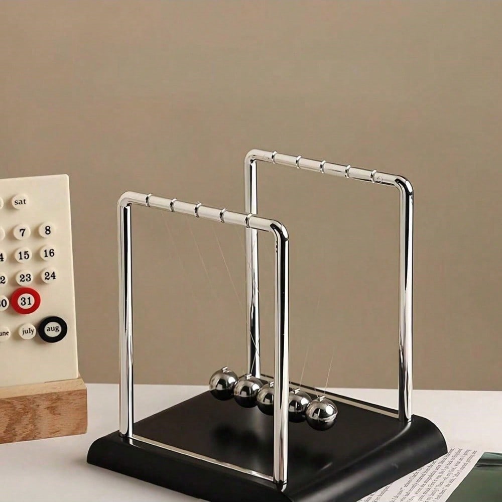 Black Metal Newton's Cradle Ba - مراجعة Office Tech Desk وسعره
