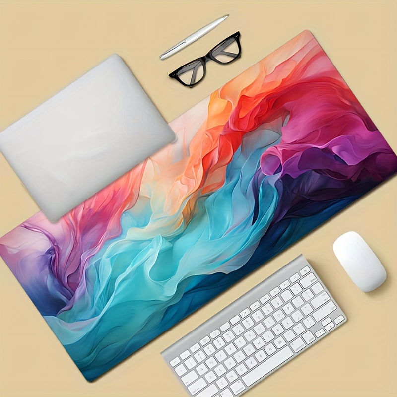 Large Abstract Color Mouse Pad - مراجعة Office Tech Desk وسعره