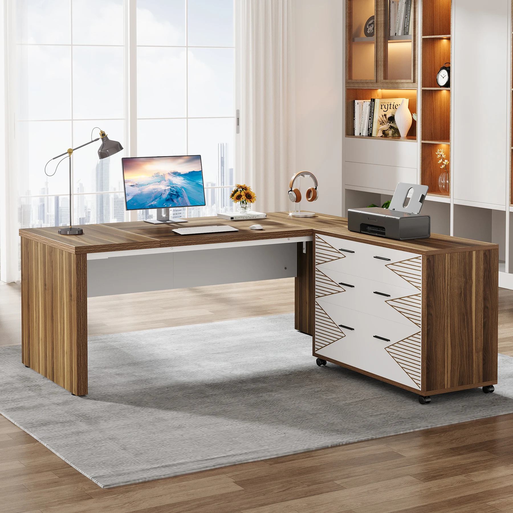 Tribesigns   Modern Luxury L S - مراجعة Office Tech Desk وسعره