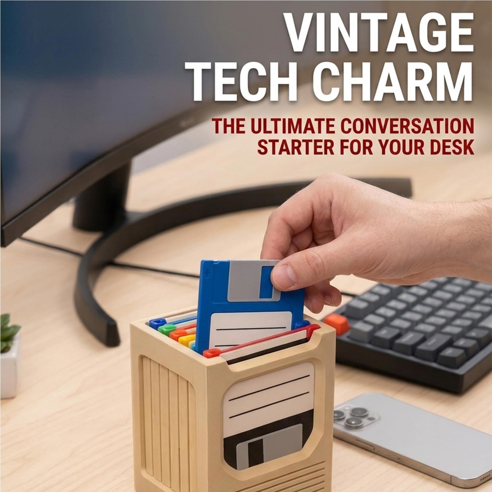 Retro Tech Coaster Holder Set  - مراجعة Office Tech Desk وسعره