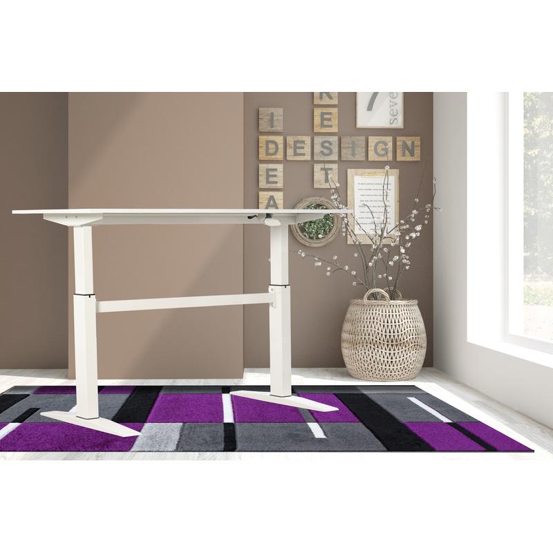 47 Inch Adjustable White Tech  - مراجعة Office Tech Desk وسعره