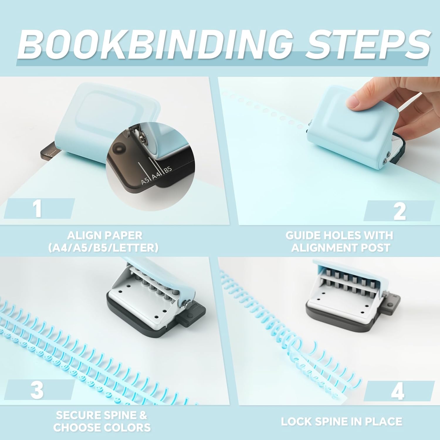 Mini 6-Hole Spiral Binding Mac - مراجعة Binding Machine Comb وسعره