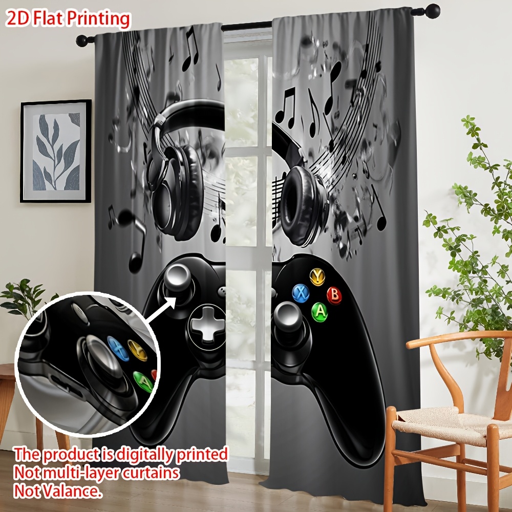 2pcs Game Controller Curtains  - مراجعة Office Tech Decor وسعره